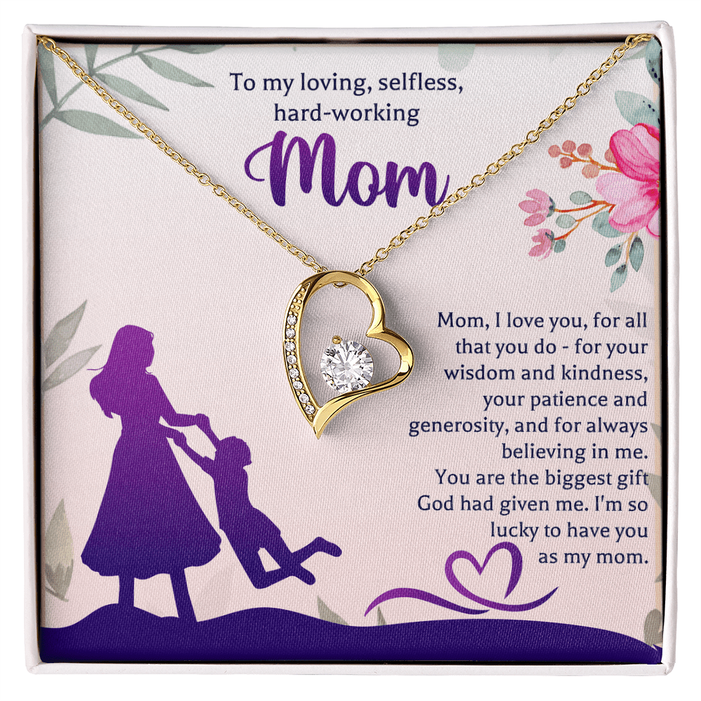 mom necklace side angle product view